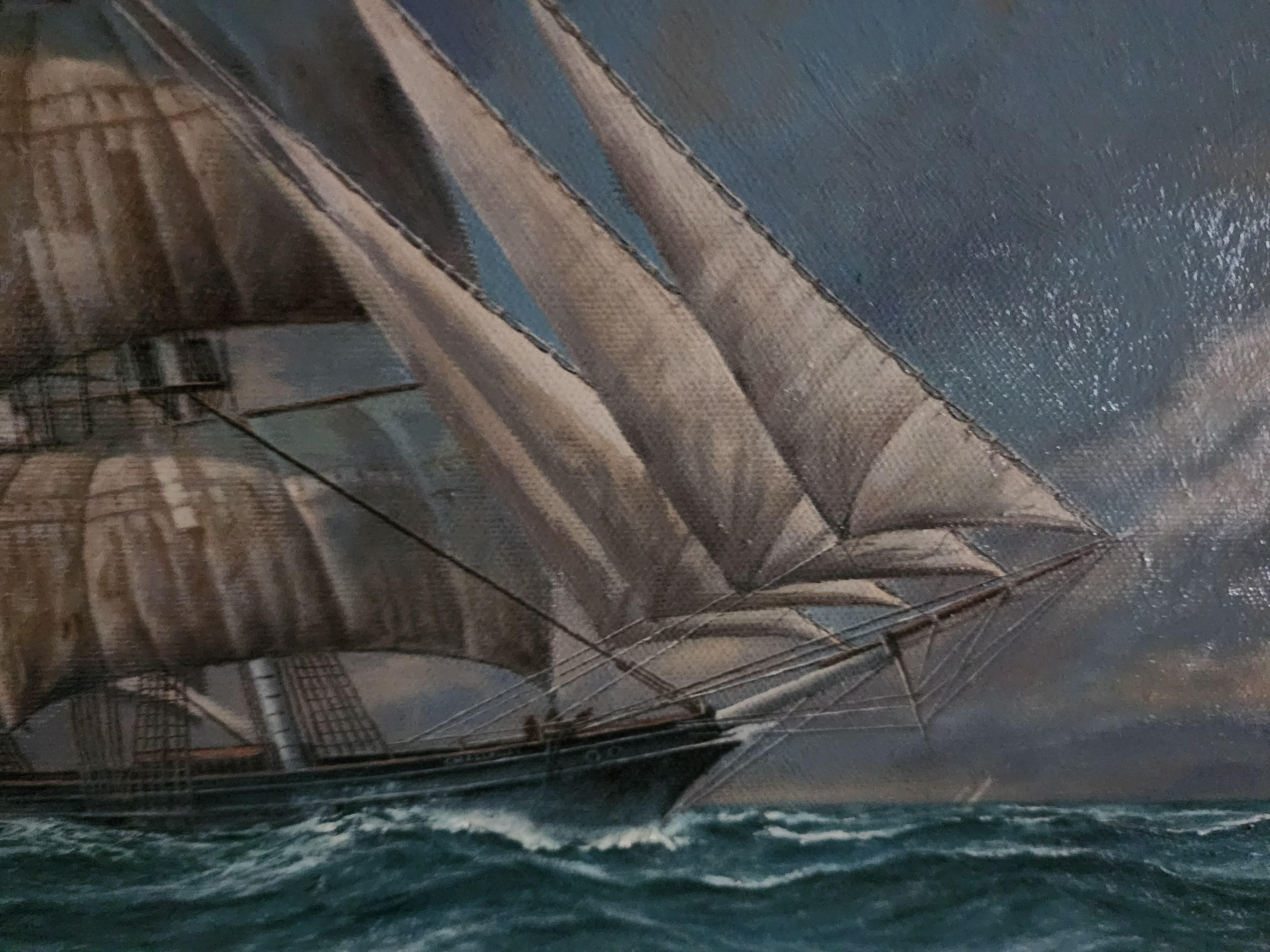 Clipper ship by tge British artist Muchael Beddows.
