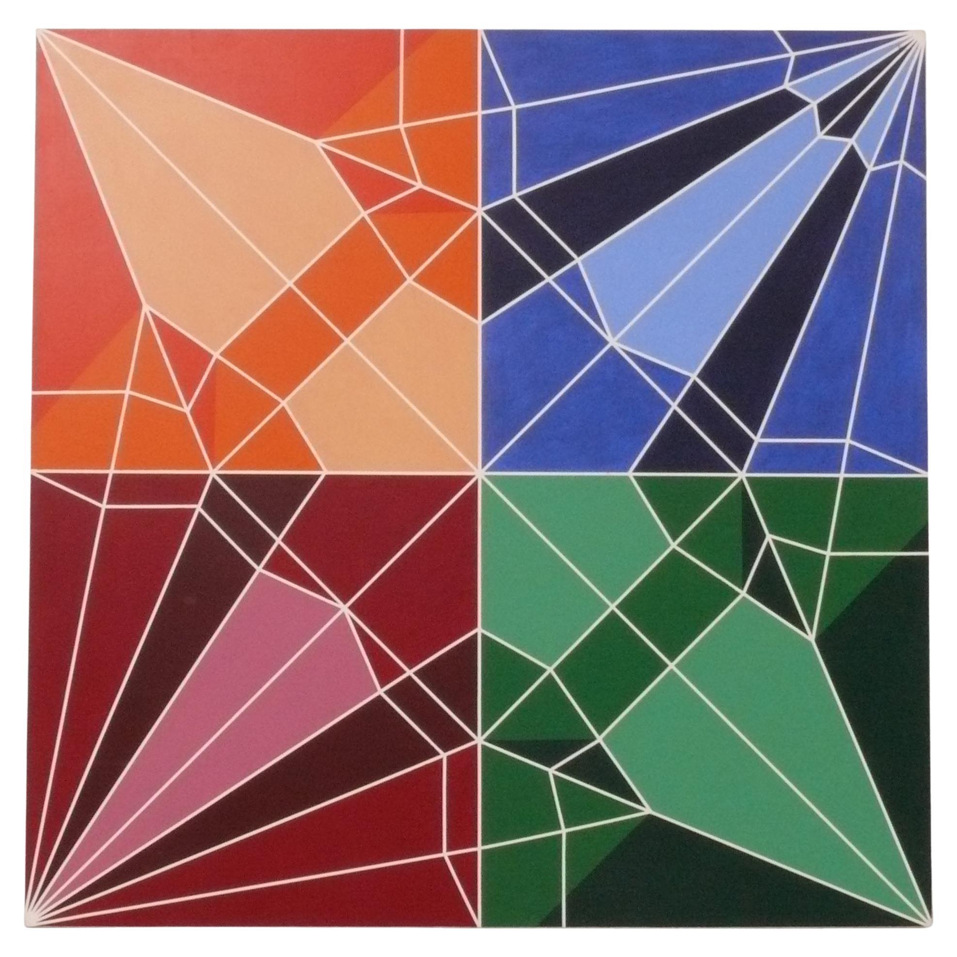 Michael Begenyi Acryl auf Leinwand Gemälde 36,25" x 36,25", Kranich, 2008