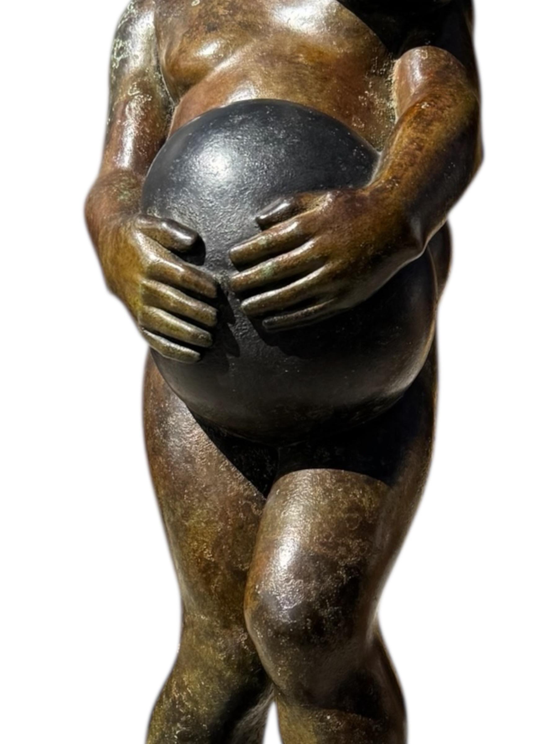 Moderno Statua in bronzo fuso di Michael Bergt 