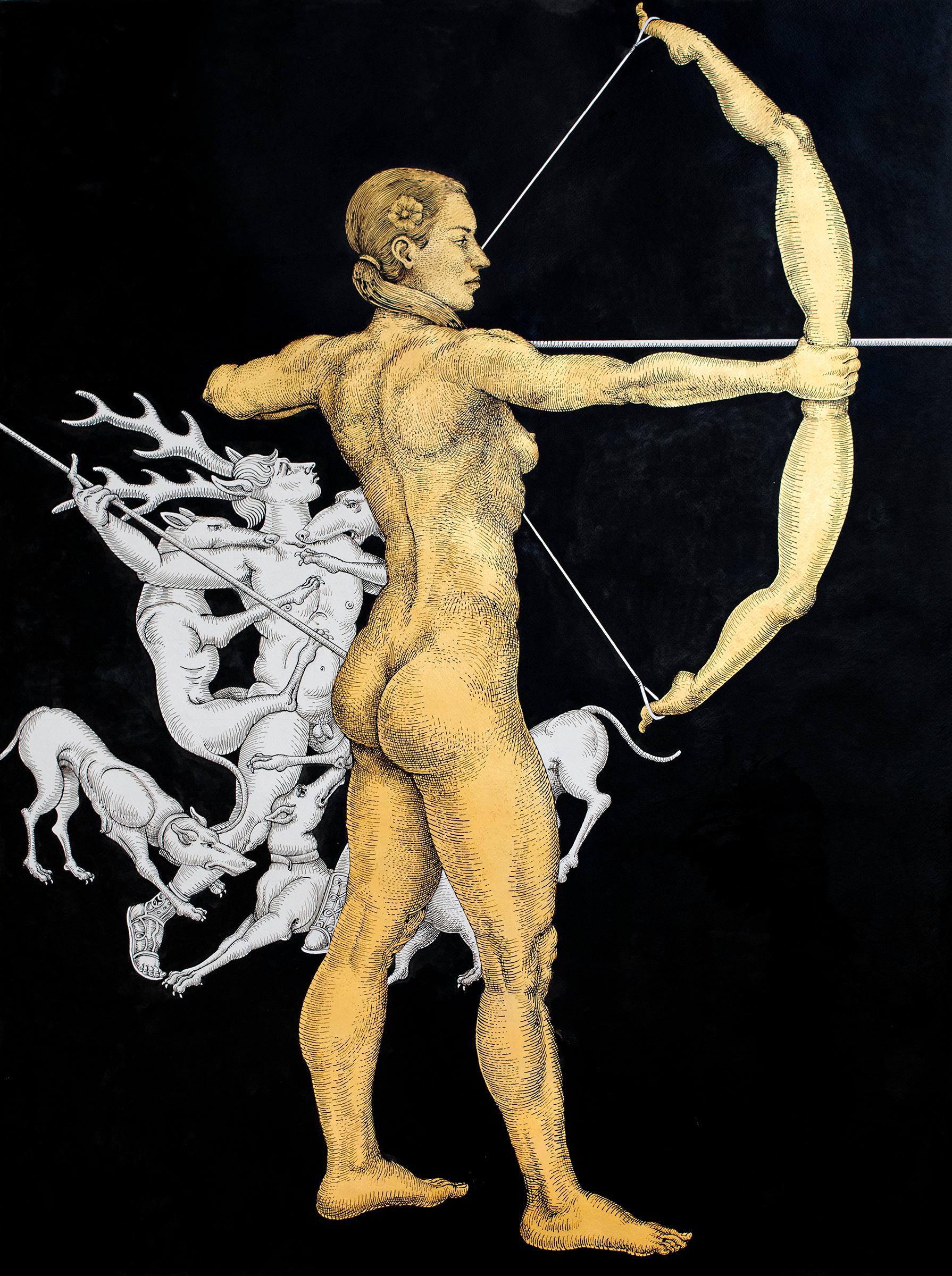 Michael Bergt Figurative Painting - Diana