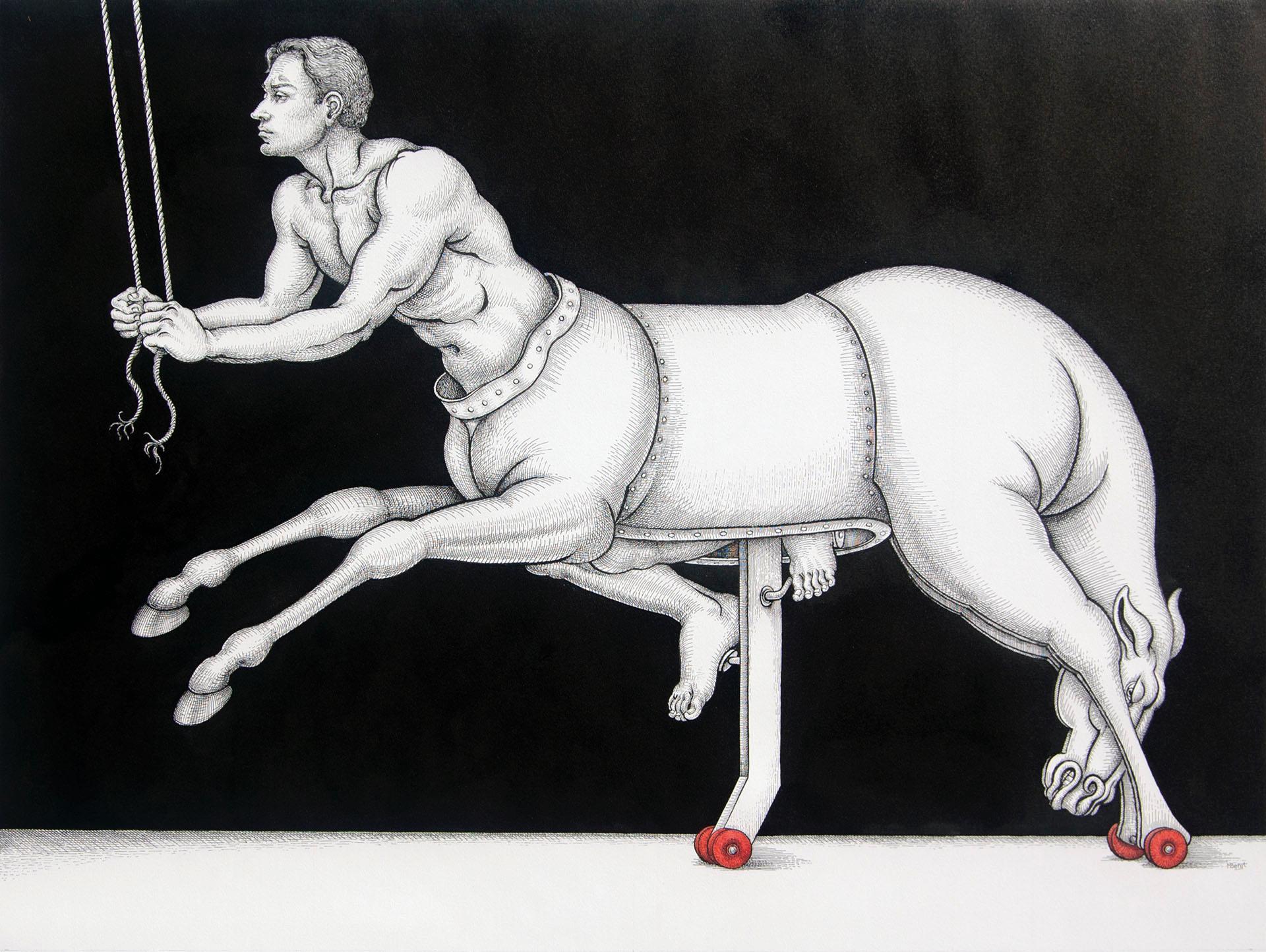 Michael Bergt Animal Painting - The Centaur