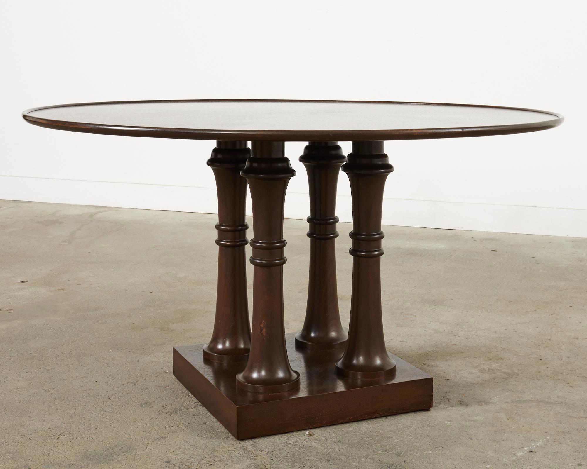 Michael Berman LTD Round Walnut Palma Dining Table For Sale 10