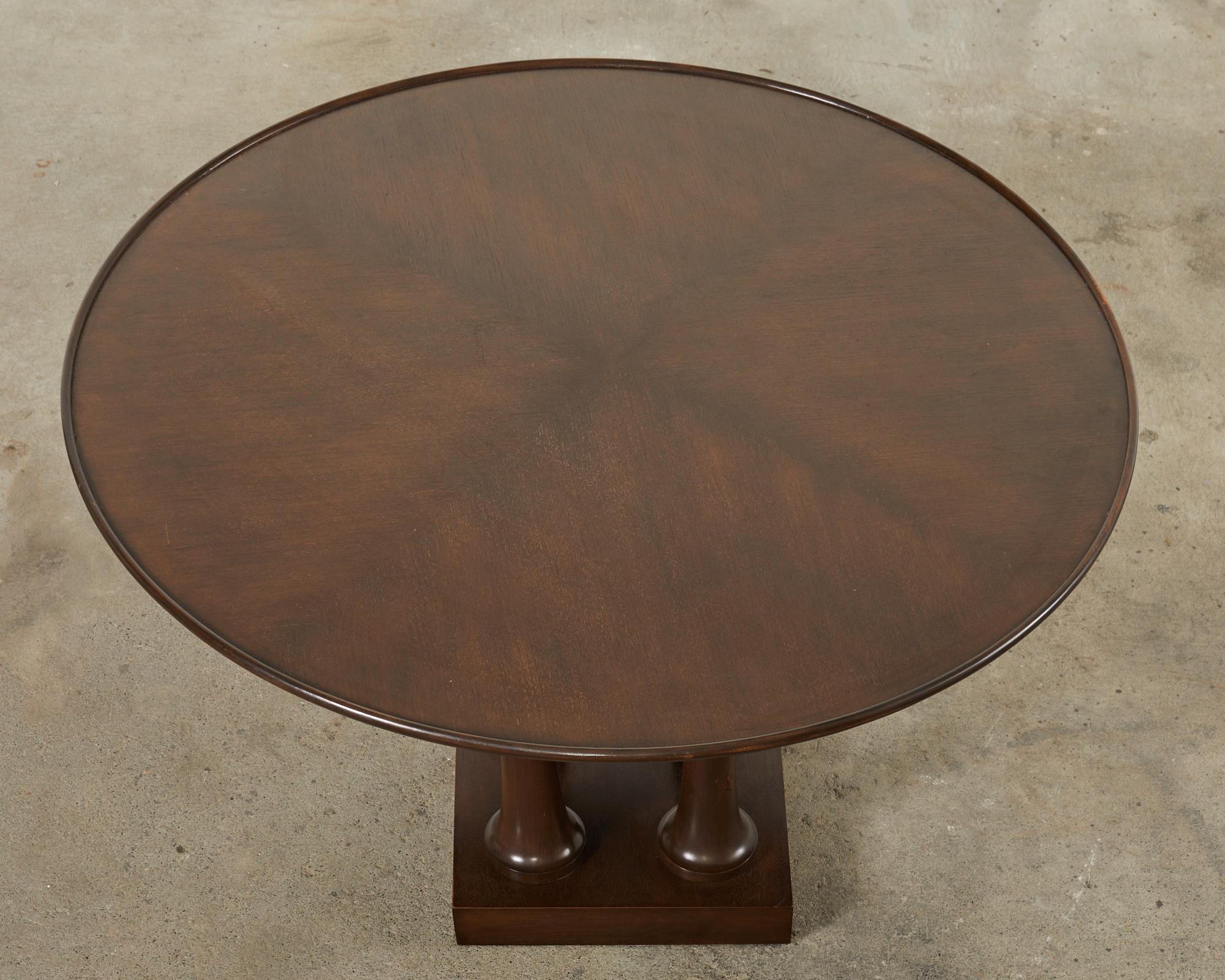 American Michael Berman LTD Round Walnut Palma Dining Table For Sale