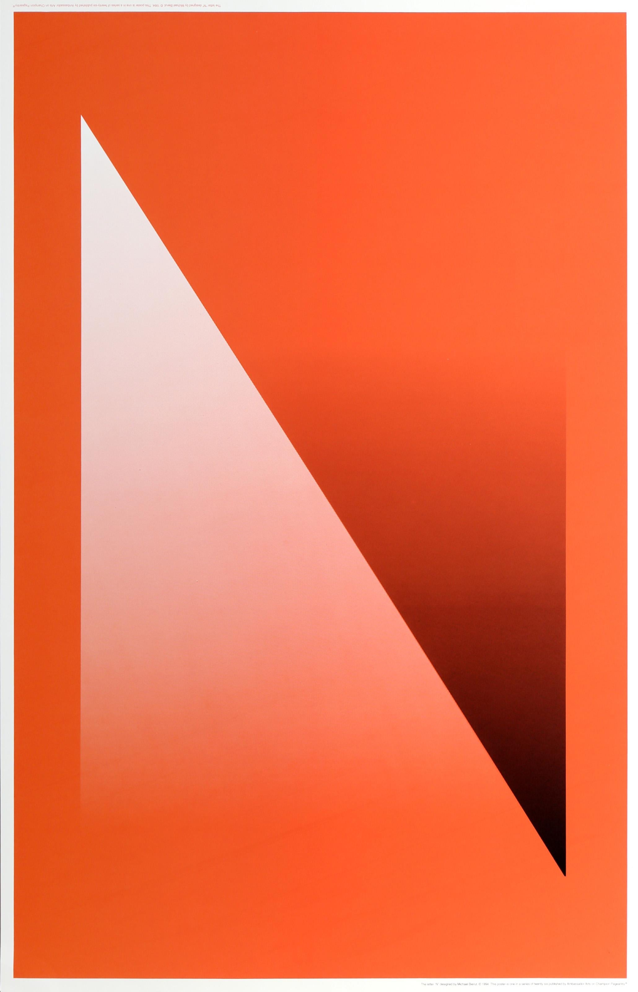 The Letter N, Pop Art Screenprint by Michael Bierut