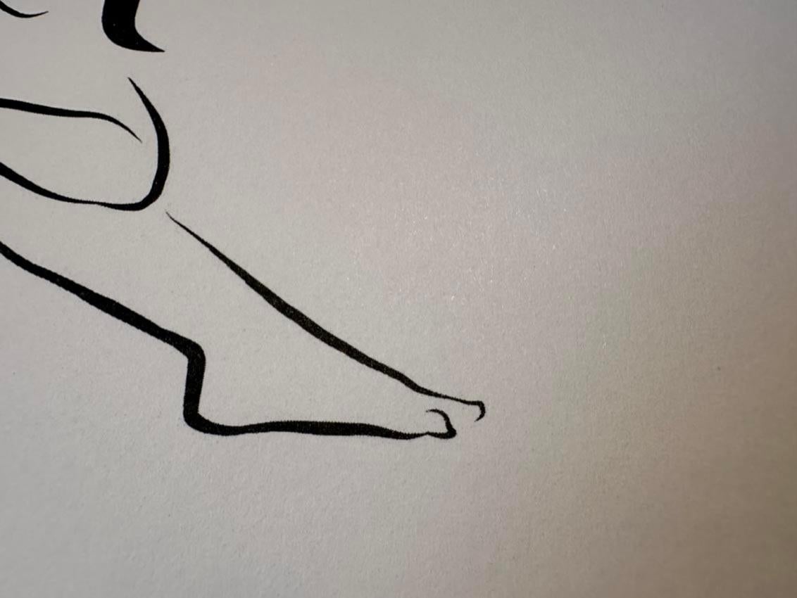 Haiku #14  - Digital Vector Drawing B&W Sitting Female Nude Woman Figure For Sale 2