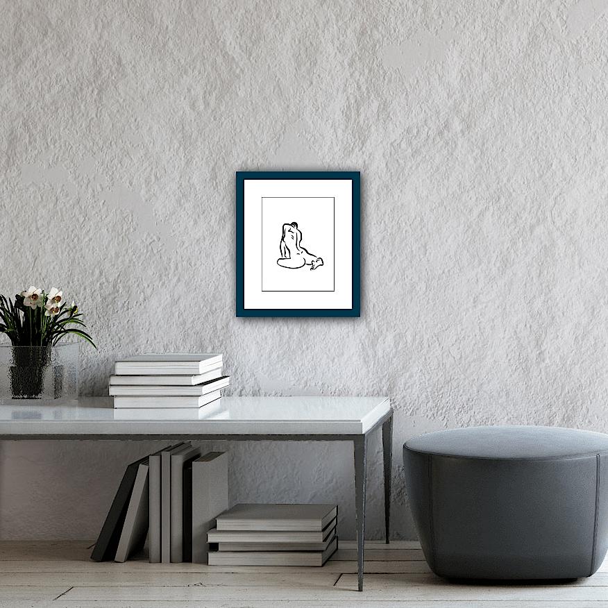 Haiku #16 - Digital Vector Drawing Seated Female Nude Woman Figure from Behind

This is a limited edition (50) digital black & white print of a seated female nude, executed in 17 vector lines. It is part of a series called Haiku, after the style of