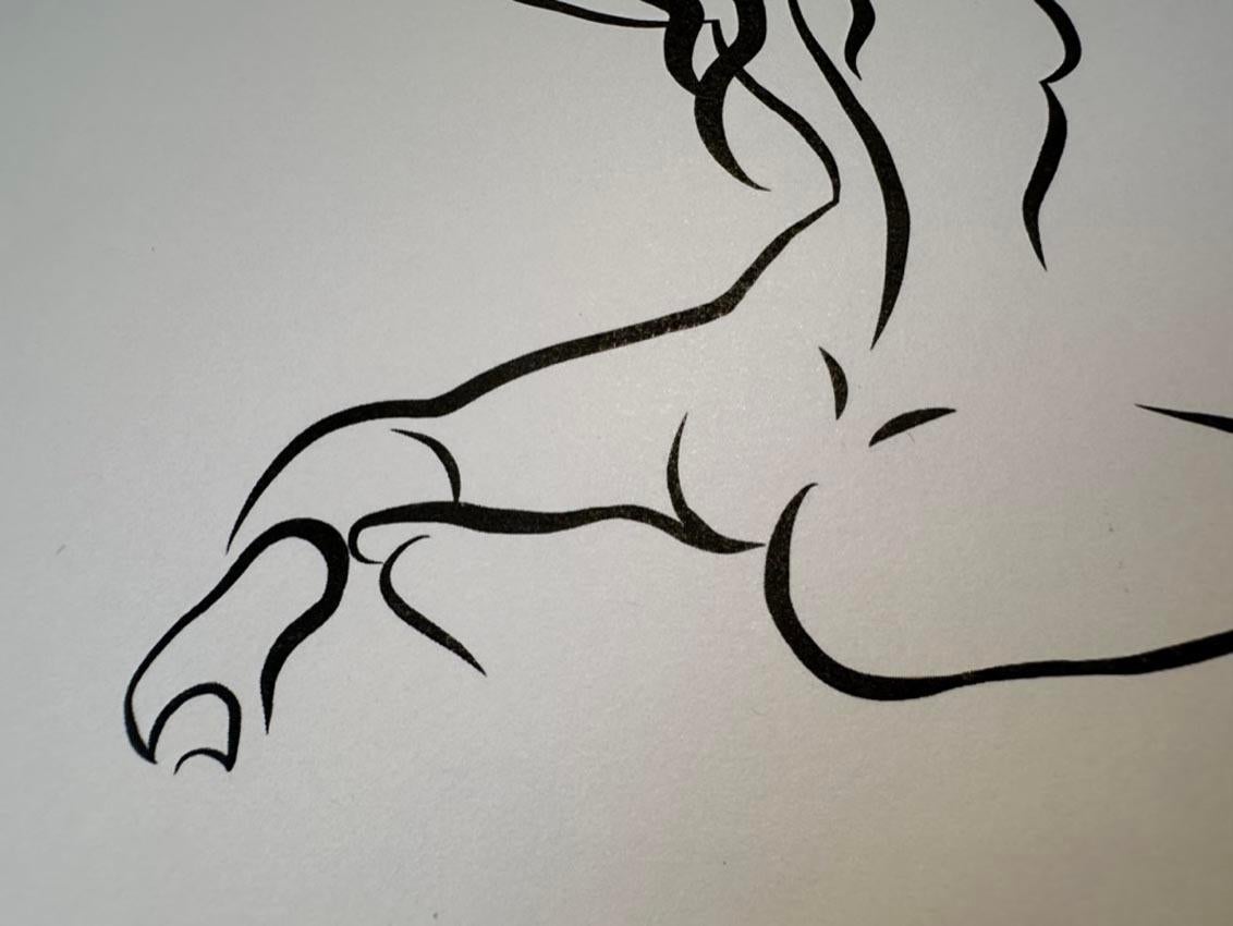 Haiku #17 - Digitale Vektor-Zeichnung eines sitzenden weiblichen Aktes von hinten im Angebot 2
