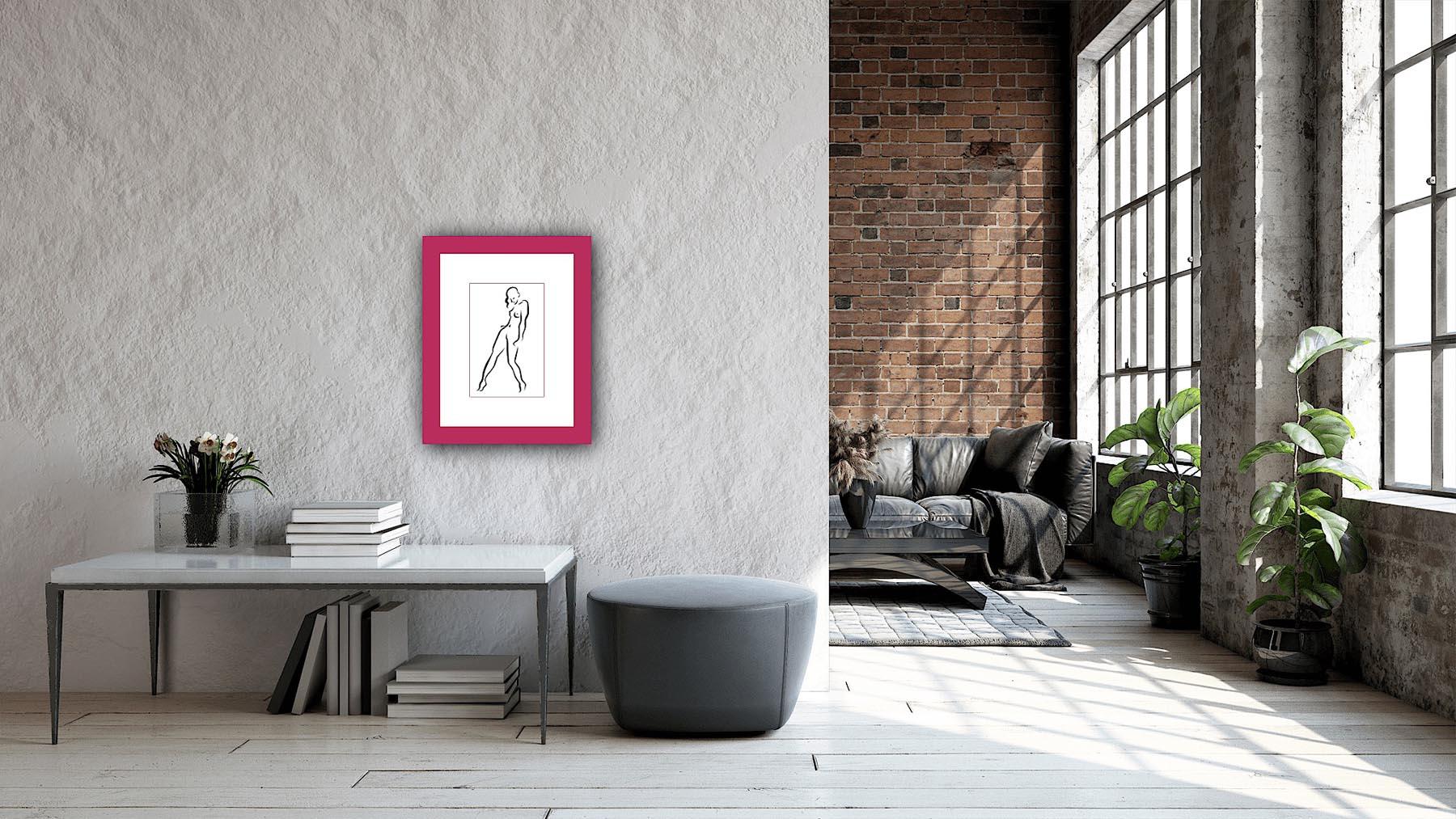 Haiku #23, 2/50 - Digital Vector Drawing Standing Female Nude Woman Figure Legs  For Sale 10