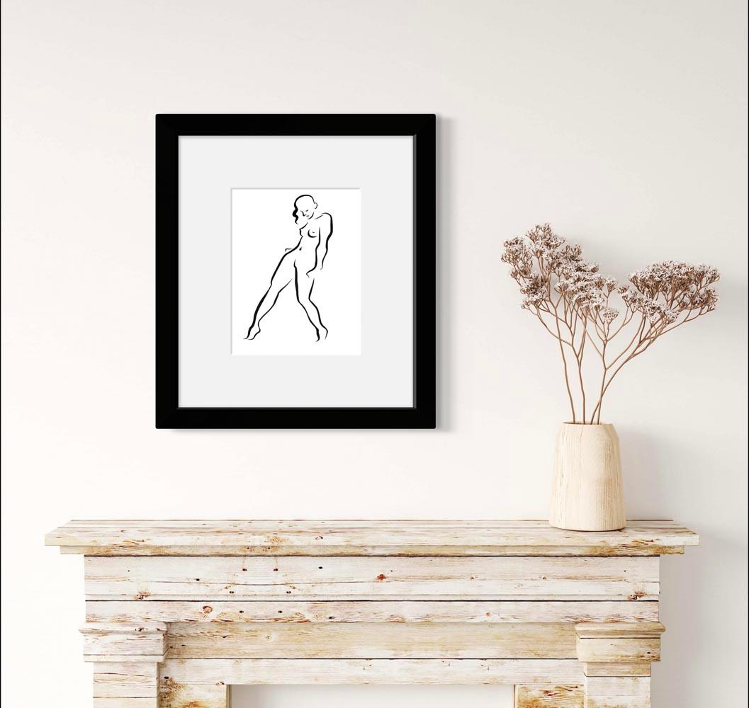Haiku #23, 2/50 - Digital Vector Drawing Standing Female Nude Woman Figure Legs  For Sale 14