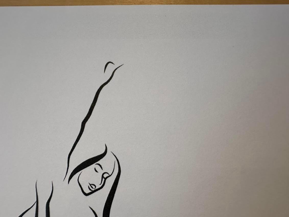Haiku #24, 1/50 - Digital Vector Drawing Dancing Female Nude Woman Figure Arm Up For Sale 5