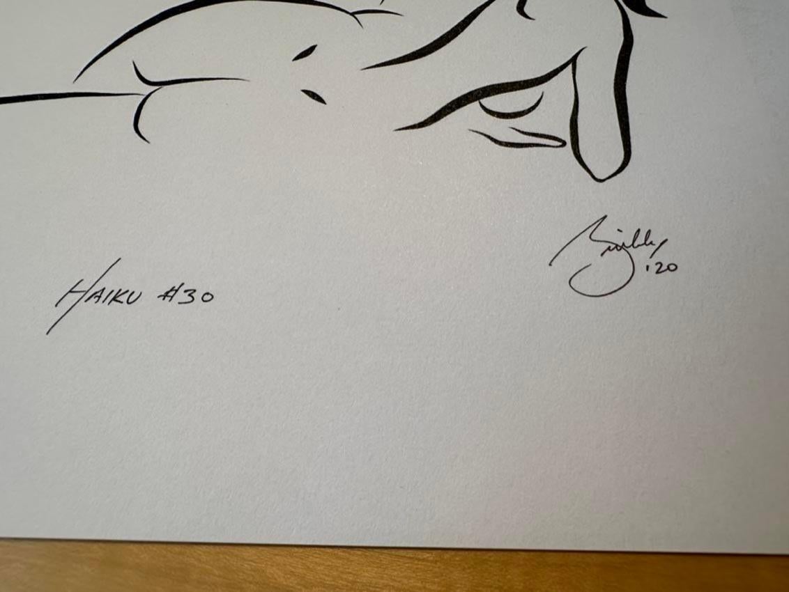 Haiku #30, 6/50 - Digital Vector Drawing Reclining Female Nude Woman Figure For Sale 1