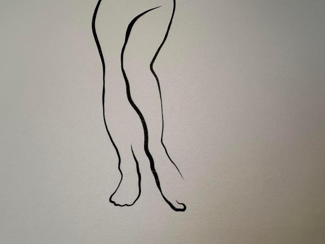Haiku #34, 1/50 - Digitale Vector-Zeichnung, stehende weibliche nackte weibliche Aktfigur, Figur im Angebot 2