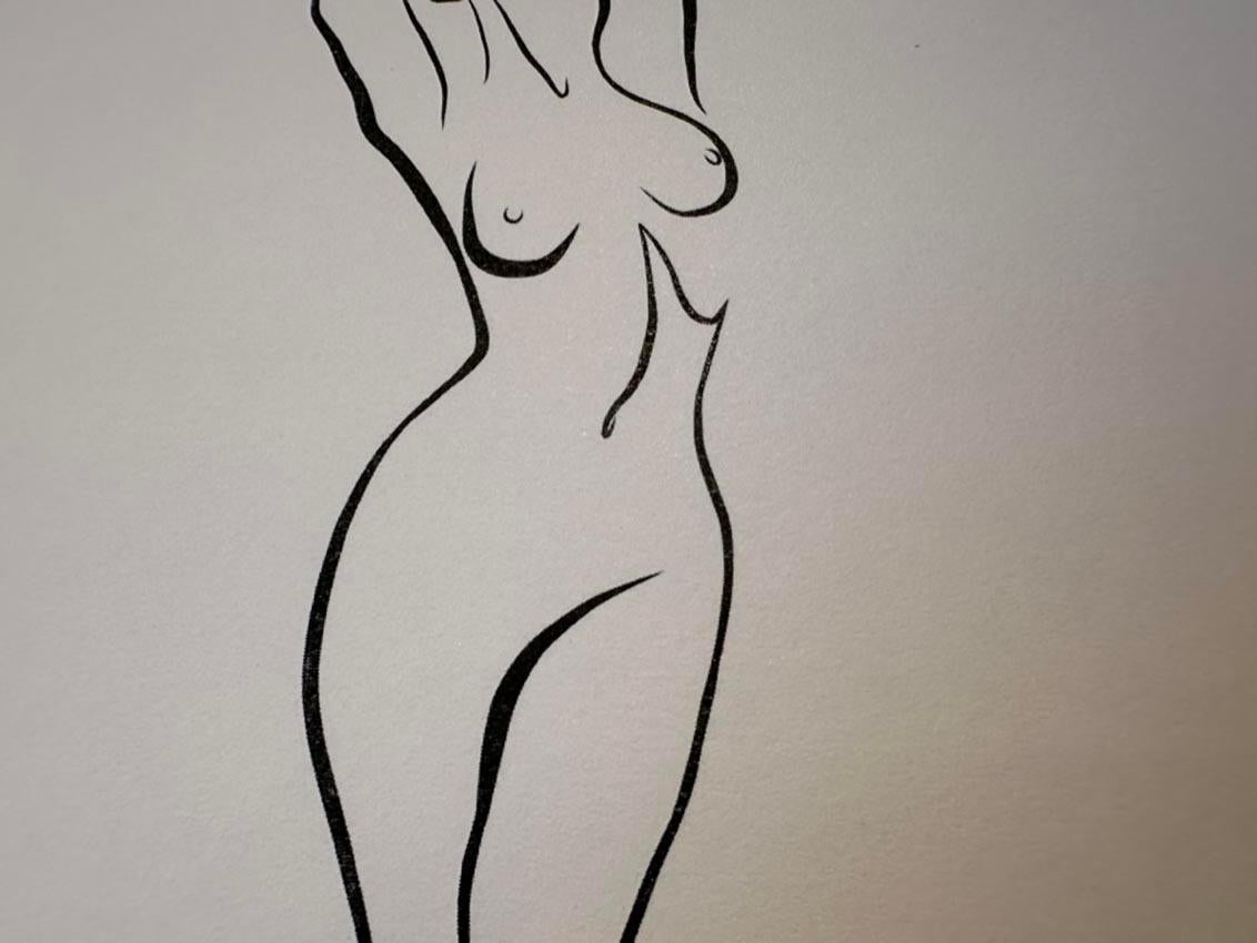 Haiku #34, 1/50 - Digitale Vector-Zeichnung, stehende weibliche nackte weibliche Aktfigur, Figur im Angebot 3