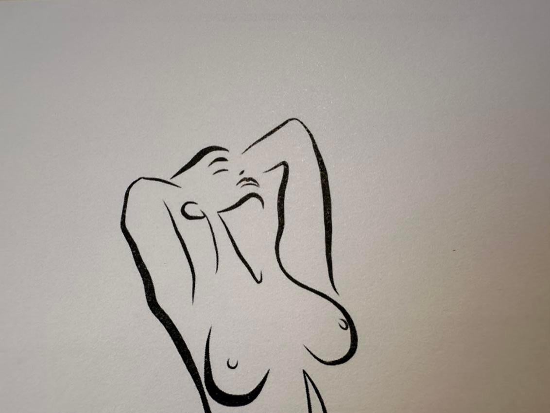 Haiku #34 - Digital Vector Drawing Standing Female Nude Woman Figure For Sale 4