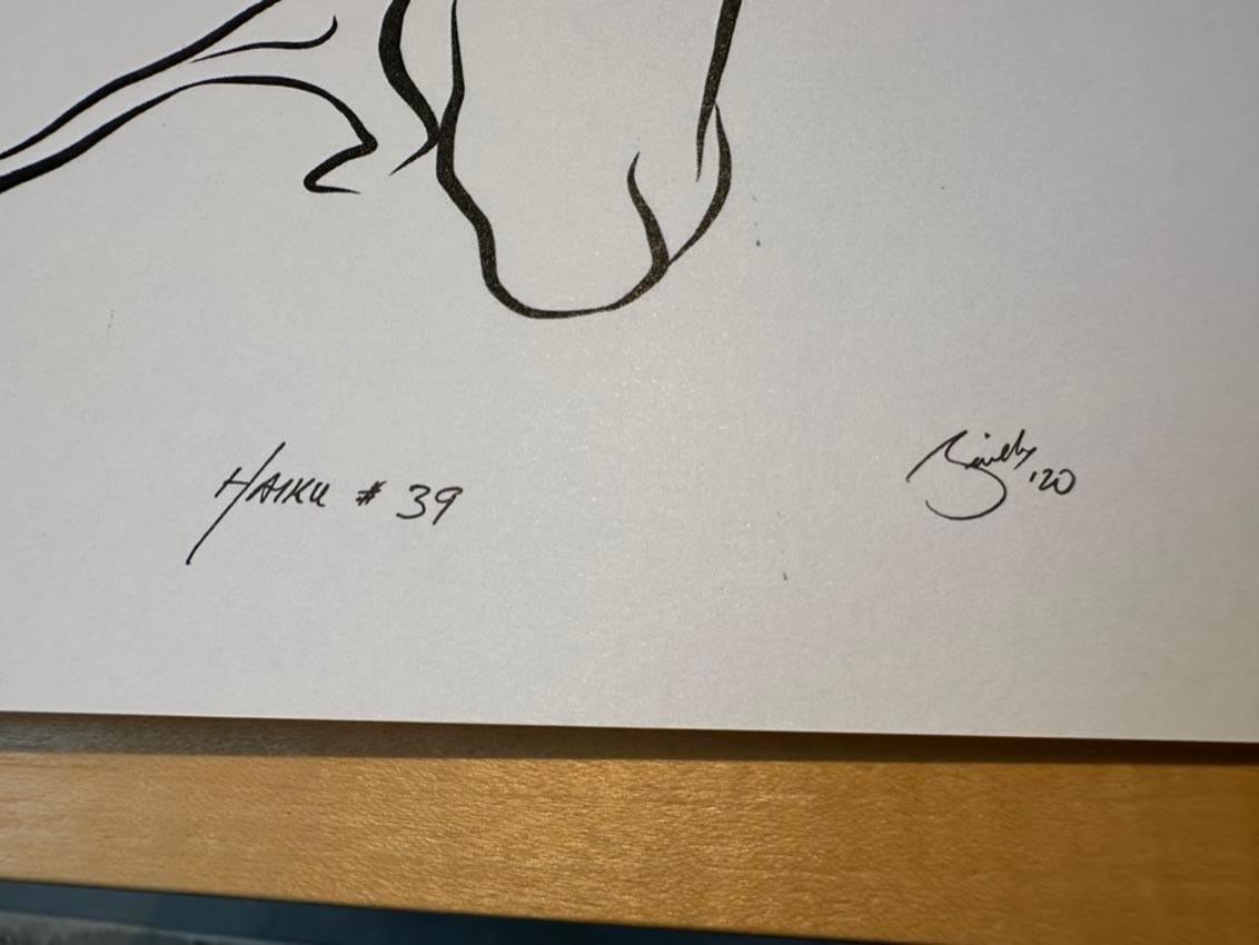 Haiku #39, 1/50 - Digital Vector Drawing Kneeling Female Nude Woman Figure For Sale 1