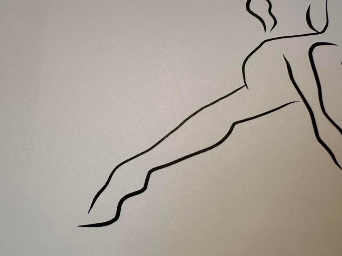 Haiku #40 - Digital Vector Drawing Seated Female Nude Woman Figure For Sale 3