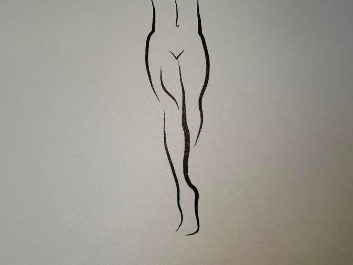 Haiku #48, 1/ 50 - Digitale Vector-Zeichnung, stehende weibliche Aktfigur, weiblicher Akt, Figur im Angebot 2