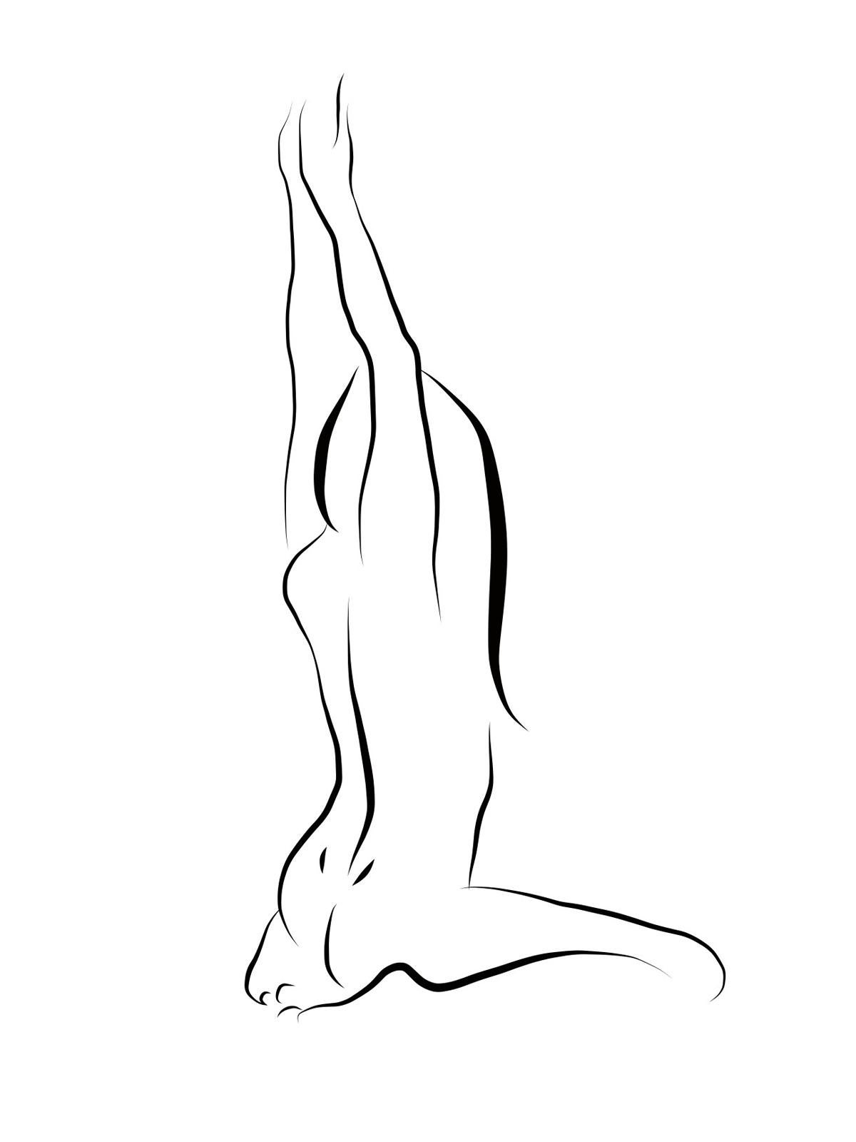 Michael Binkley Nude Print - Haiku #49, 1/50 - Digital Vector Drawing Kneeling Female Nude Woman Figure