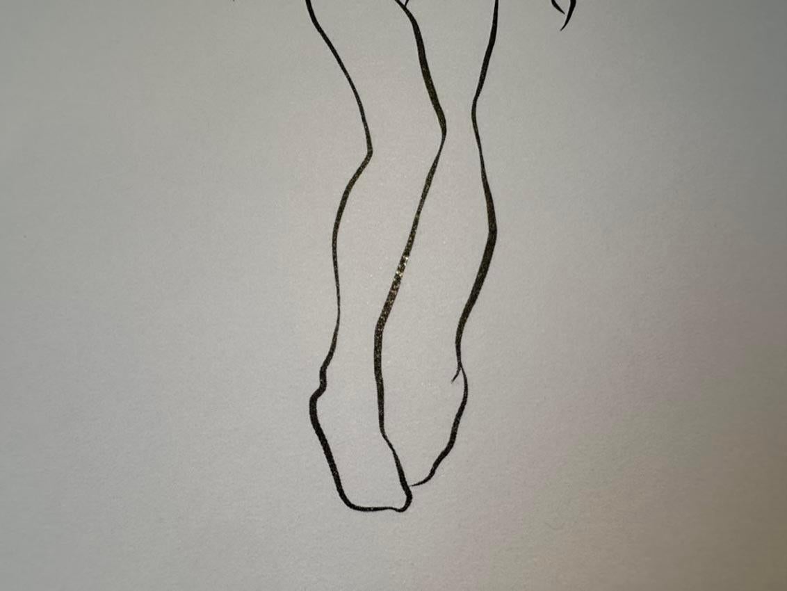 Haiku #58, 1/50 - Digital Vector Drawing Standing Female Nude Viewed Front For Sale 2