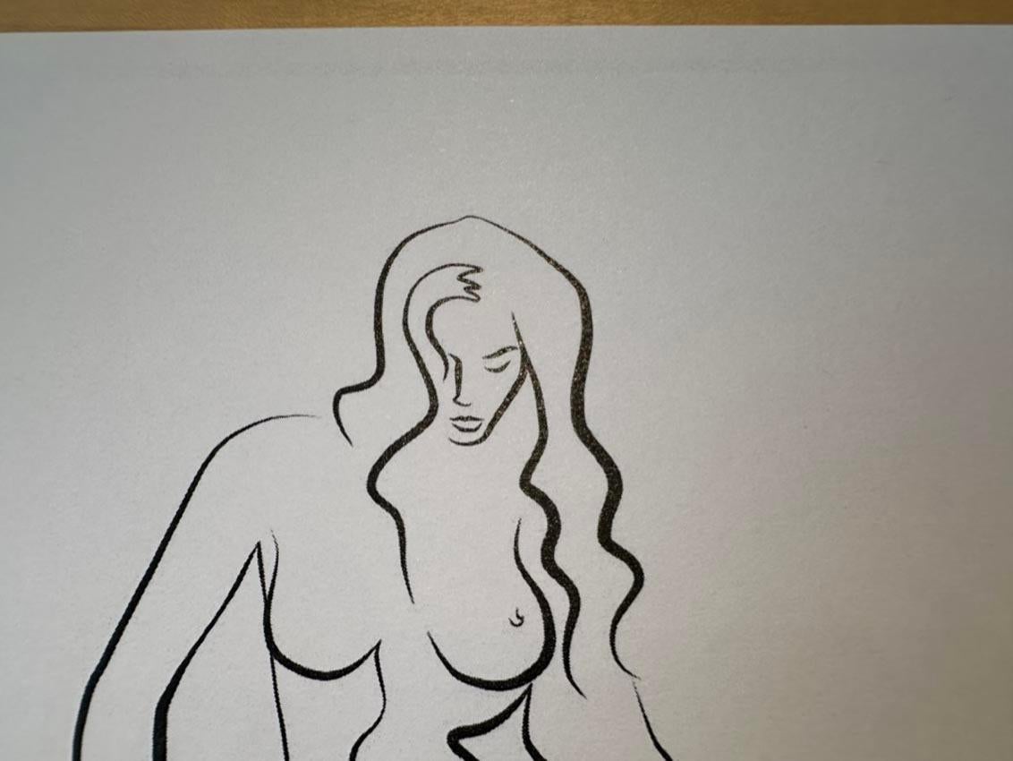 Haiku #58, 1/50 - Digital Vector Drawing Standing Female Nude Viewed Front For Sale 4