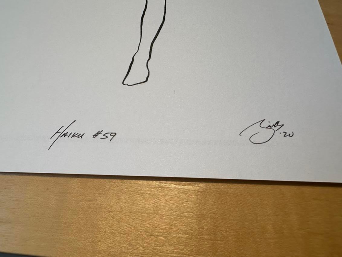 Haiku #59, 1/50 - Digital Vector Drawing Female Standing Nude For Sale 2