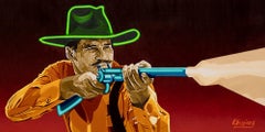 "The Equalizer" - Contemporary Western Portrait, Oil Painting on Linen