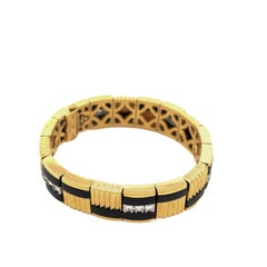 Michael Bondanza 18K Plat Diamond Onyx Bracelet