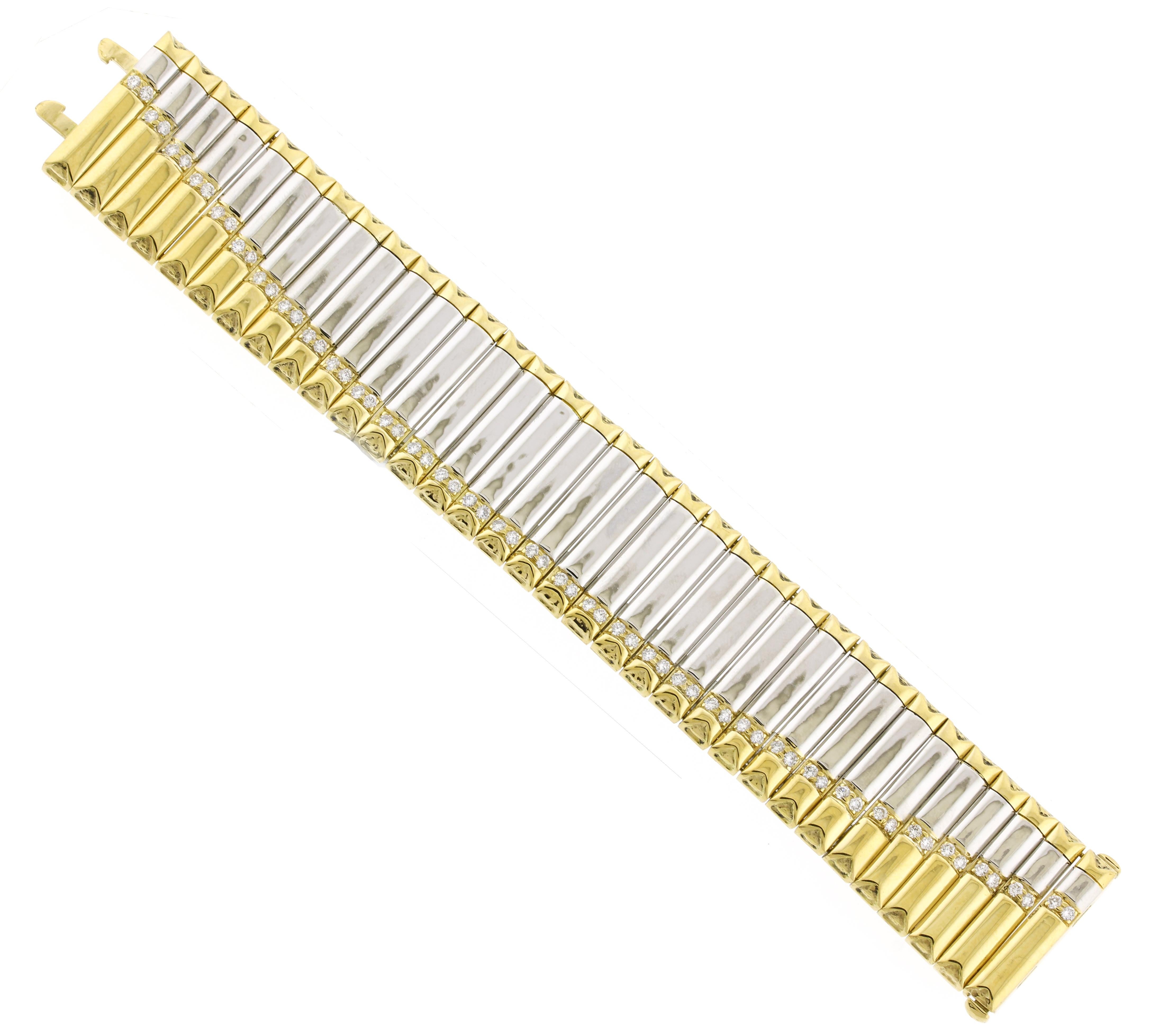 Taille ronde Michael Bondanza Bracelet à diamants Signature Carousel en vente