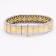 Michael Bondanza Geo Platinum and Gold Bracelet