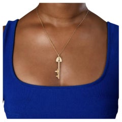 Michael Bondanza Gold Bee Key Necklace