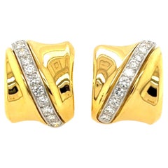 Michael Bondanza Gold, Platinum and Diamond Earrings