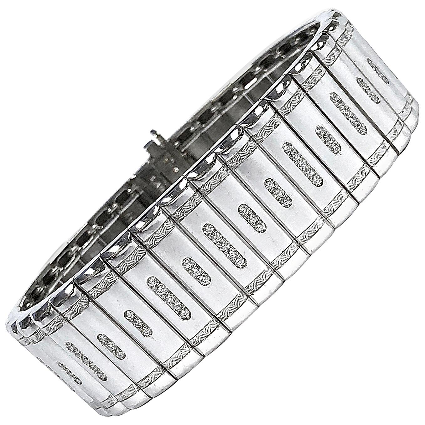 Michael Bondanza Metropolitan Platinum Diamond Bracelet