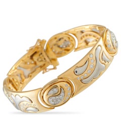 Michael Bondanza Pulsera de platino y oro amarillo de 18 quilates con 1,45 ct de diamantes MB28-070225