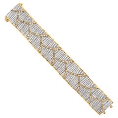 Michael Bondanza Bracelet vénitien en platine, or jaune 18 carats et diamants