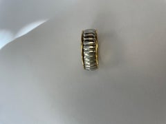 Michael Bondanza Platinum and 18 Karat Yellow Gold Mans Wedding Band