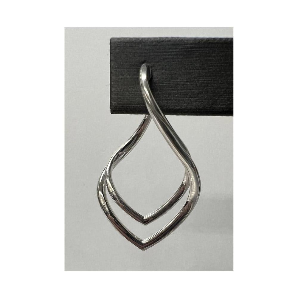 Michael Bondanza Sterling Silver 2 Row Willow Hoops In New Condition For Sale In New York, NY