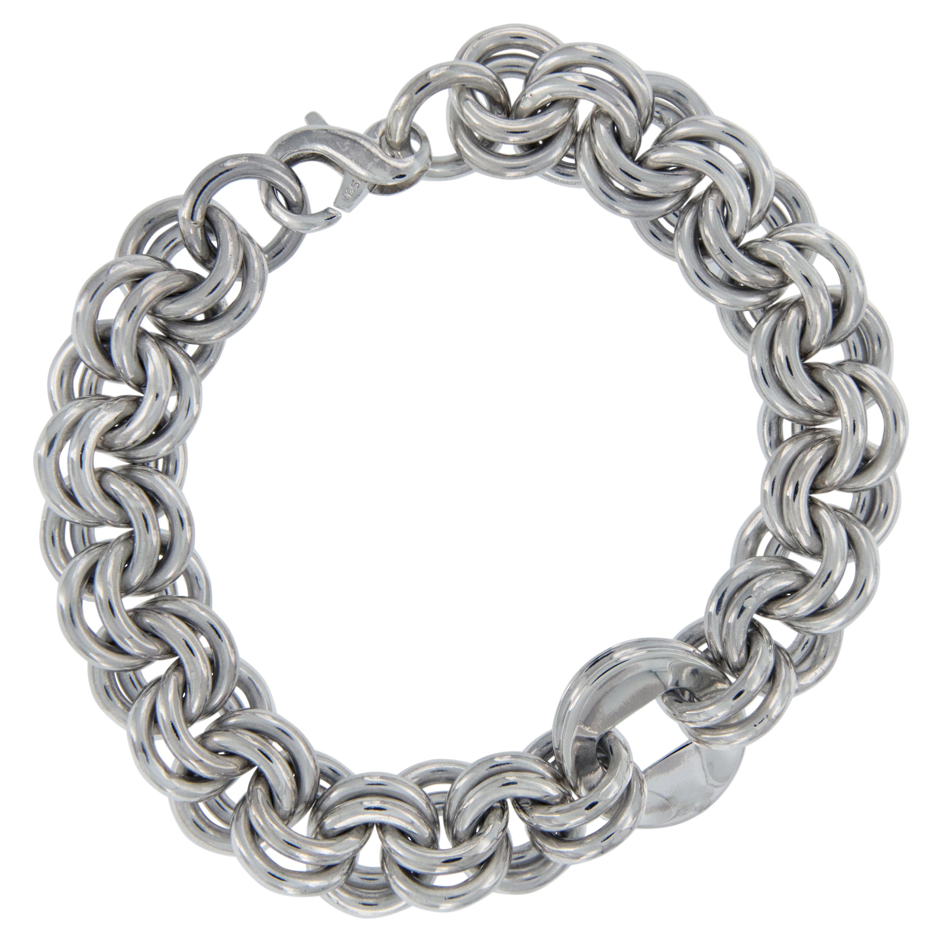 Michael Bondanza Sterling Silver Link Bracelet from the Mulberry Collection
