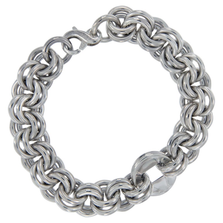 Michael Bondanza Sterling Silver Link Bracelet from the Mulberry