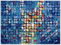 Abstracted Pixels in Watercolor on Paper