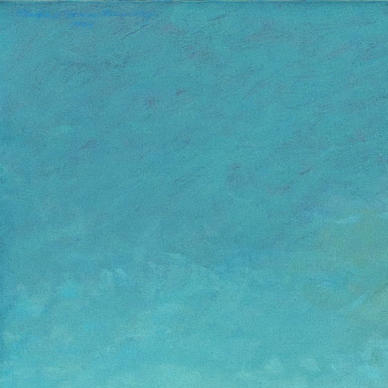 'Aqua Sky', Gump's, San Francisco Bay Area Abstraction, Blue, Clouds For Sale 1