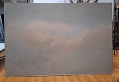 Vintage Michael Thorn Bradley (American 1944-2015) Abstract Oil Painting of Clouds