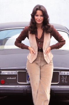 Jaclyn Smith of "Charlies Angles" Leaning on Car Fine Art Print