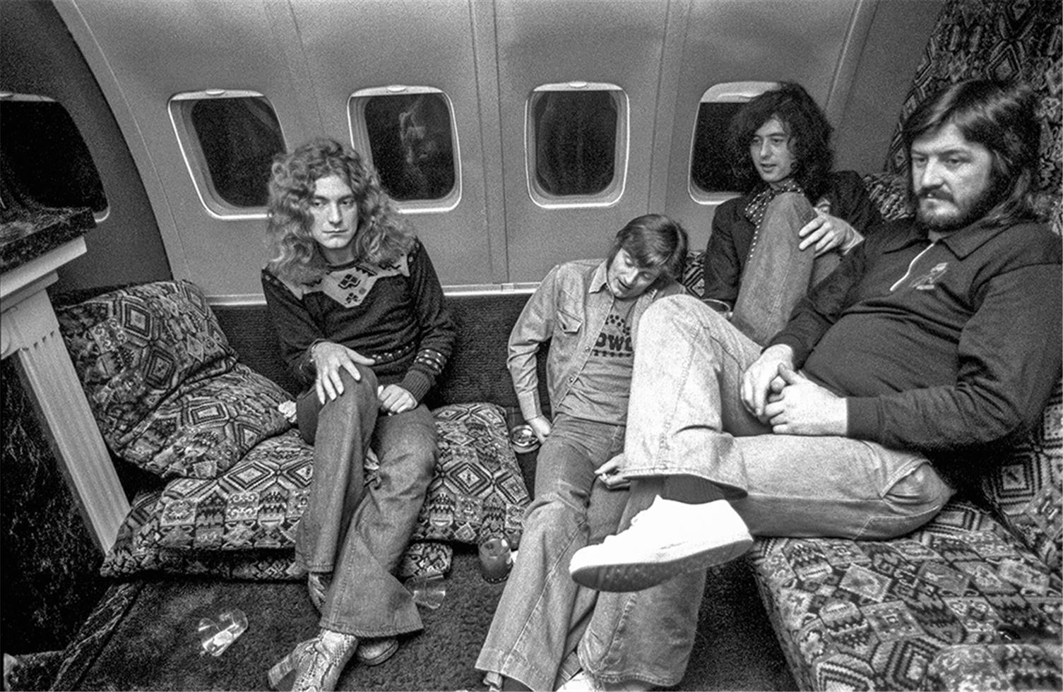 Michael Brennan Black and White Photograph - Led Zeppelin Aboard Starship 2