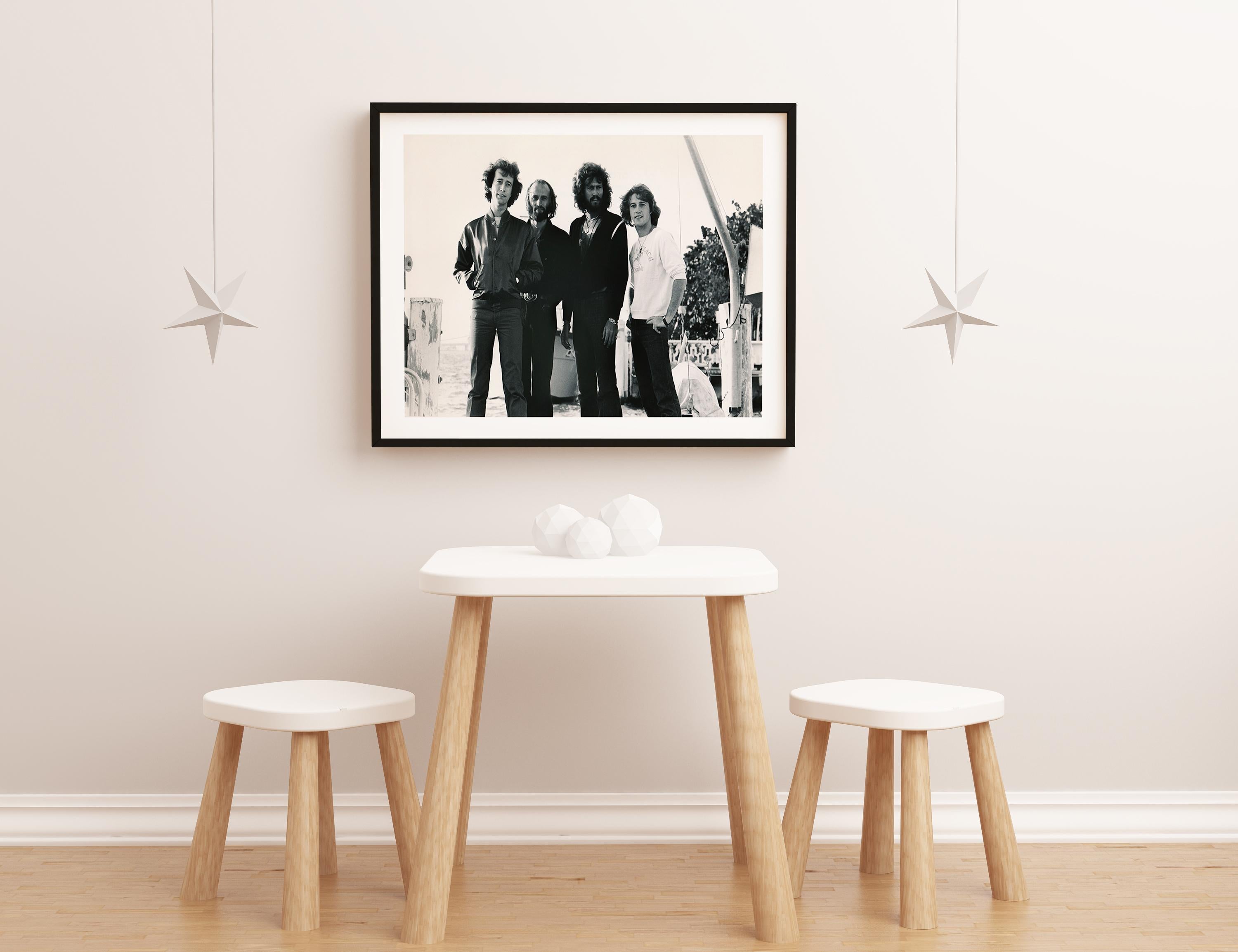 The Bee Gees Standing Outdoors Fine Art Print For Sale 2