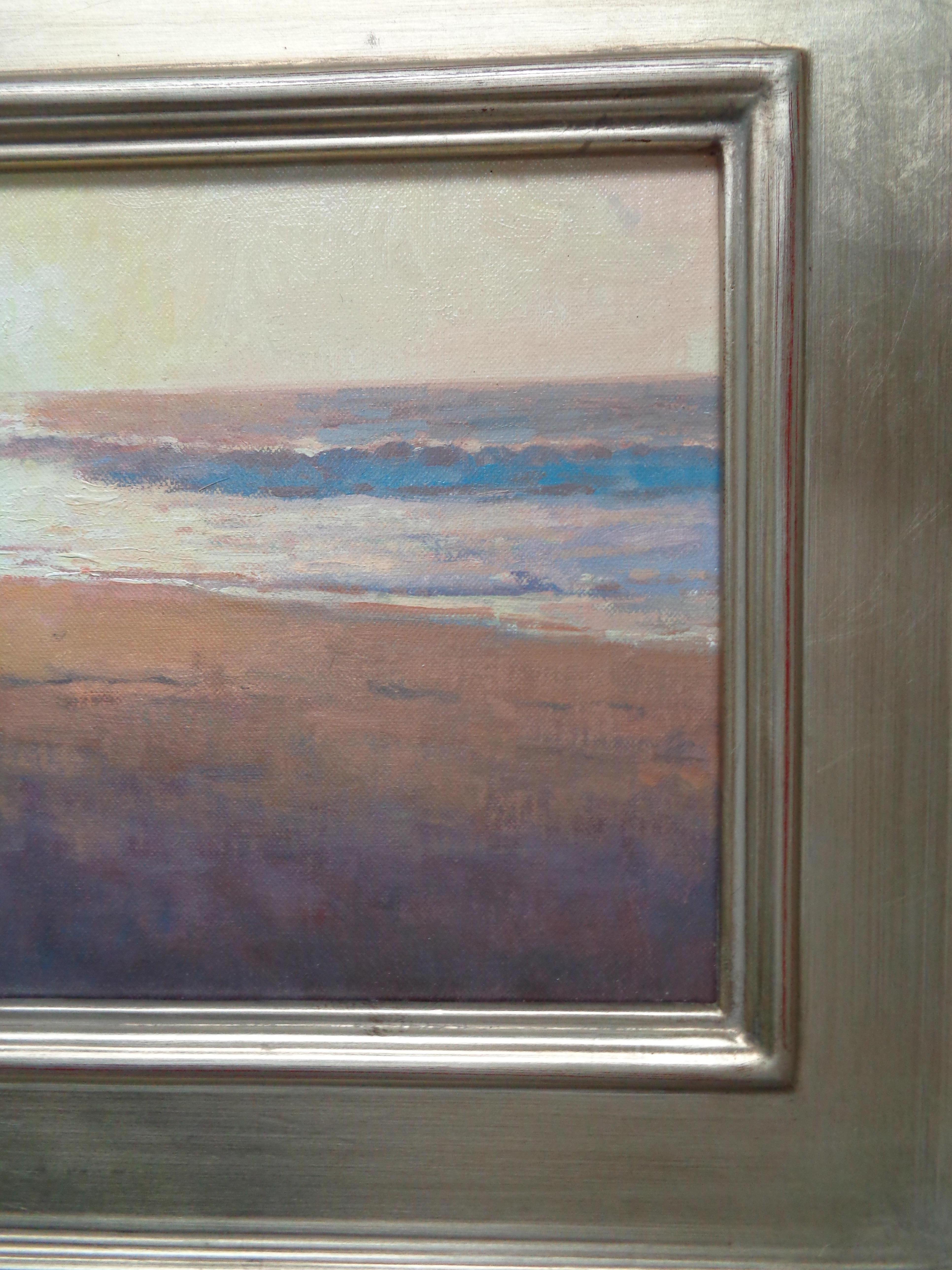  Beach Ocean Contemporary Seascape Painting Michael Budden Morning Sun For Sale 3