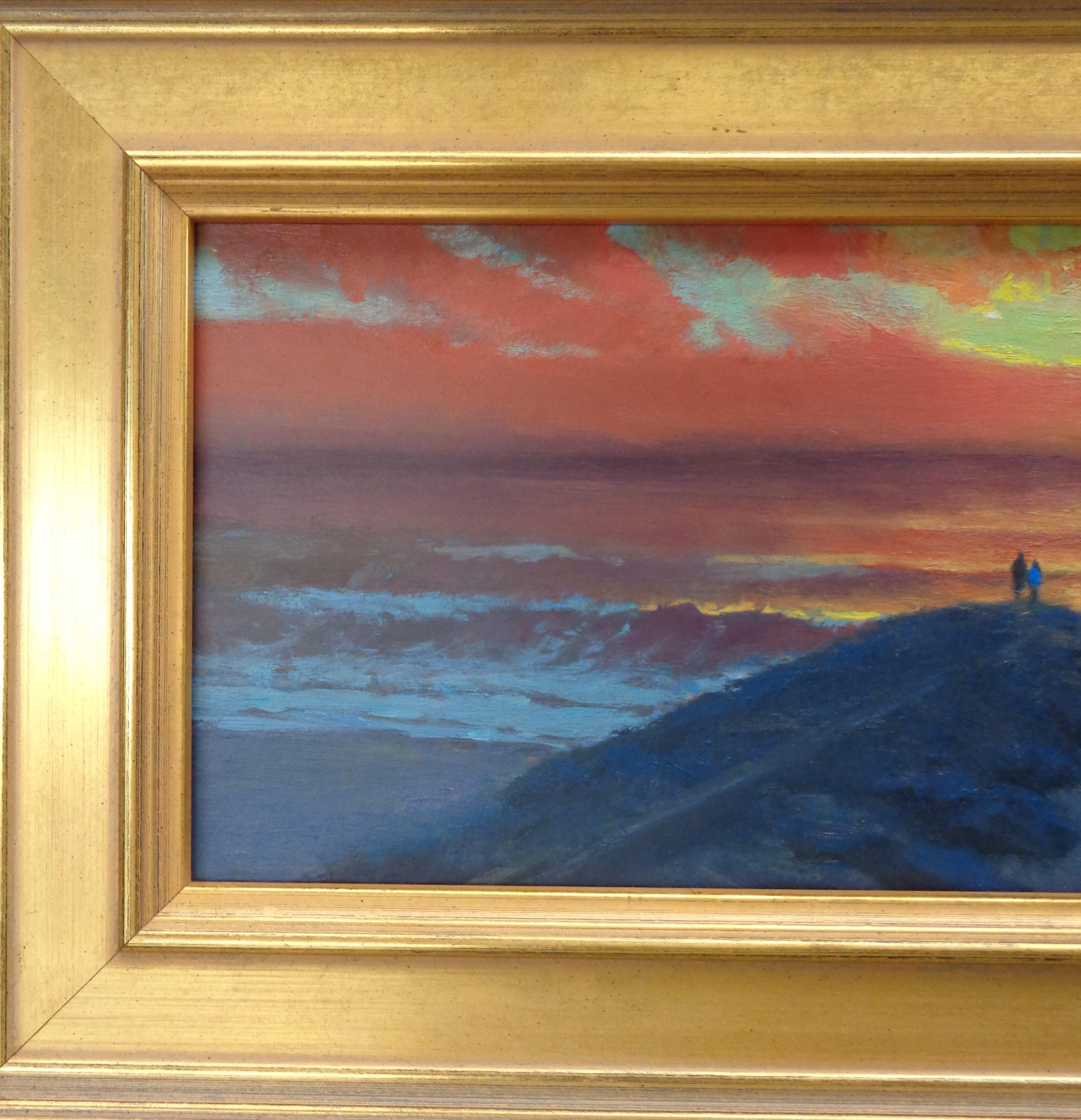  Beach Ocean Contemporary Seascape Painting Michael Budden Sunrise Glitter 1