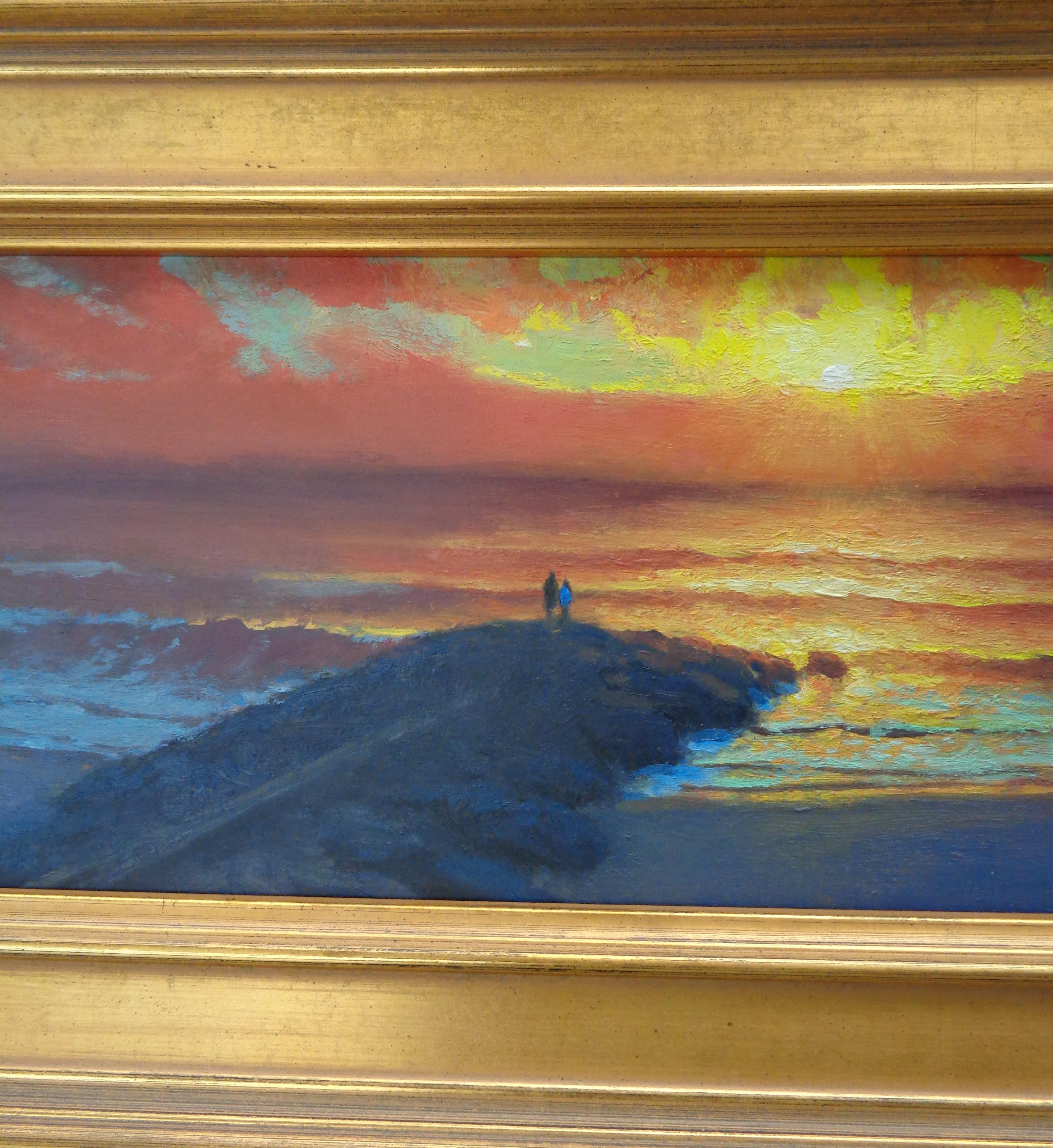  Beach Ocean Contemporary Seascape Painting Michael Budden Sunrise Glitter 2