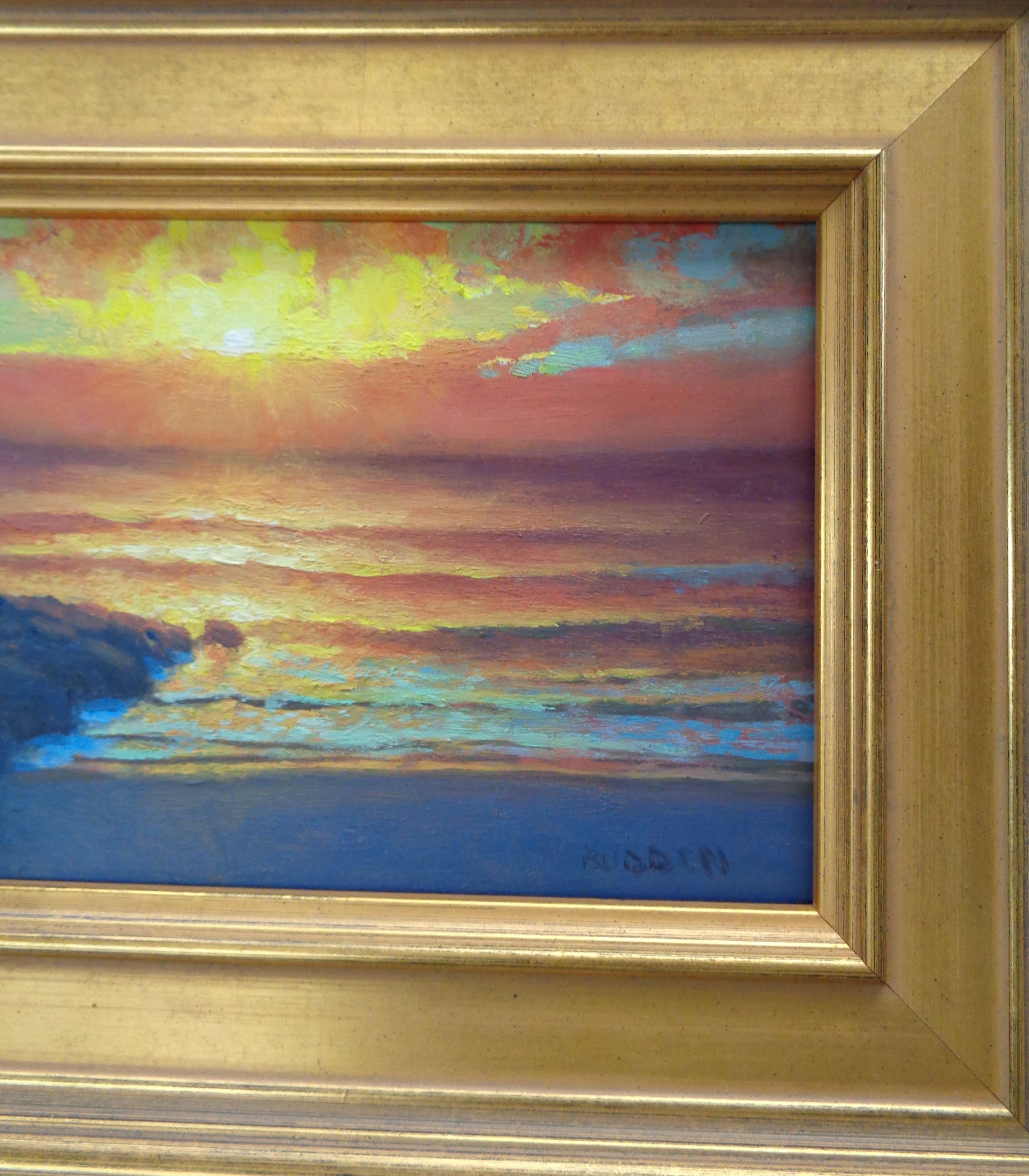  Beach Ocean Contemporary Seascape Painting Michael Budden Sunrise Glitter 3