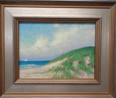 Plage & Océan Peinture à l'huile impressionniste de paysage marin Michael Budden Ciel d'été