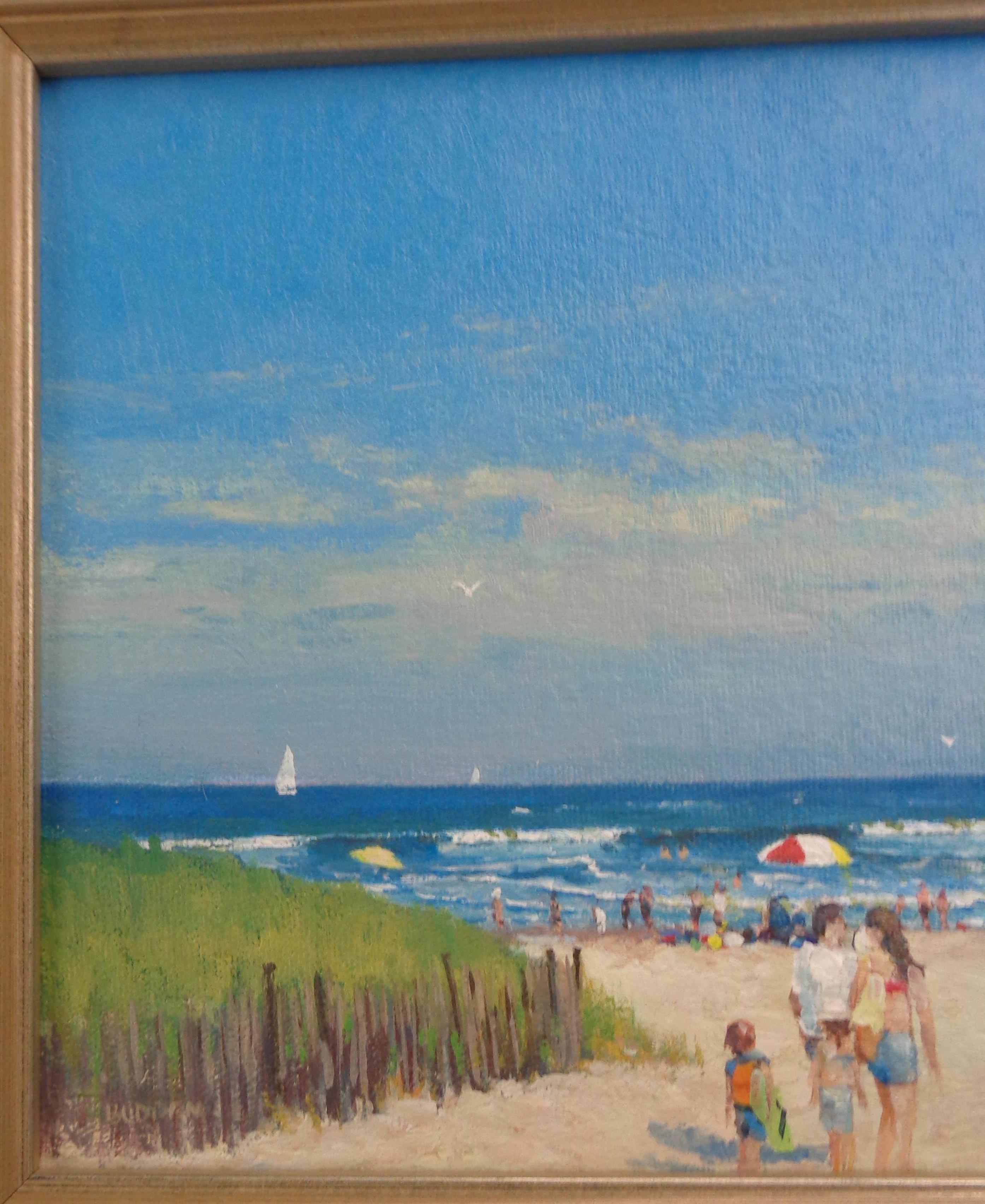 Beach & Ocean Impressionistic Seascape Oil Painting Michael Budden To The Beach  1